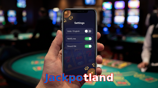 Game list for Jackpotland app section
