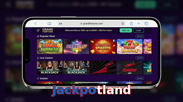 Main screen of Jackpotland ios page for PK players